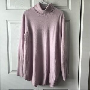 Soft by NAADAM 100% Cashmere Mockneck Sweater Rose Size XL